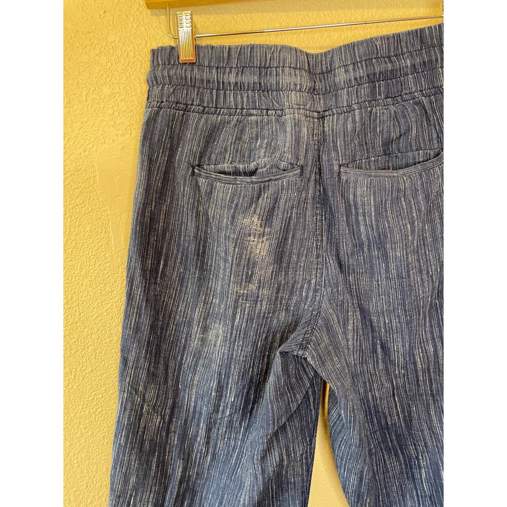 Athleta Athleisure Boho Draw String Waistband Wide Leg Soft Pants Navy Blue Sz 2 - Picture 3 of 10